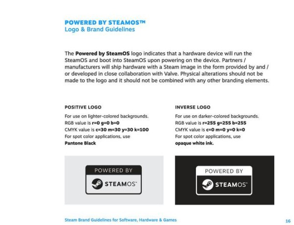 Valve更新Steam品牌指南，或将与厂商合作推出更多预装SteamOS的设备