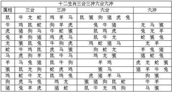 演员们的属相配对表图大全(生肖配对表)