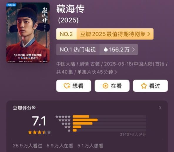 肖战《藏海传》豆瓣7.1分争议，撕裂的口碑背后，藏着怎样的真相