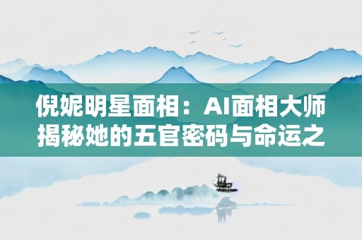 倪妮明星面相：AI面相大师揭秘她的五官密码与命运之道