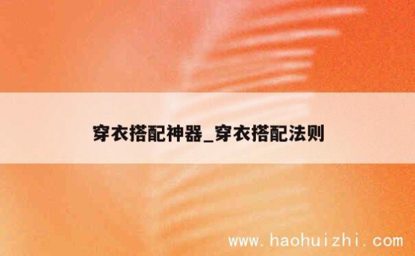 穿衣搭配神器