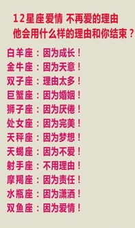 十二星座婚姻配对统计指数