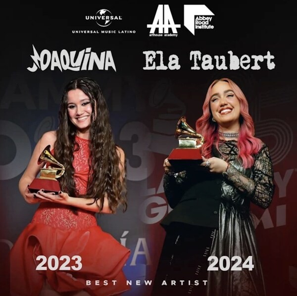 Joaquina（左，2023 年最佳新人獎得主）；Ela Taubert（2024 年最佳新人獎得主）