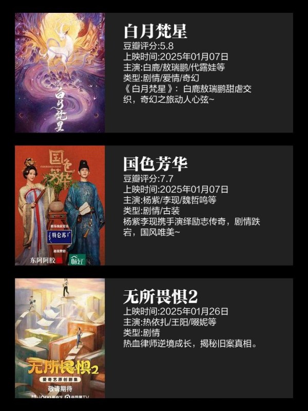 近期热门剧集大盘点