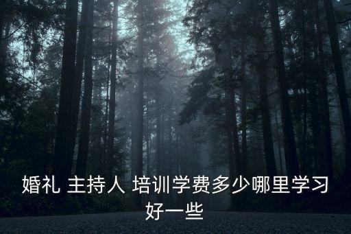婚礼 主持人 培训学费多少哪里学习好一些