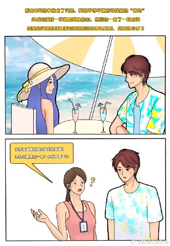 最近，一名叫“吃瓜少女张小寒”的微博博主发布了三张漫画图，并爆料某位曾有留学经历的一线气质女星在国外有私生子，更指她曾被某位男明星嫌弃，二人已分手。