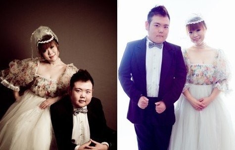 “网络小胖”与其经纪人结婚微博大晒结婚照(图)
