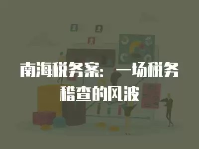 南海税务案:一场税务稽查的风波