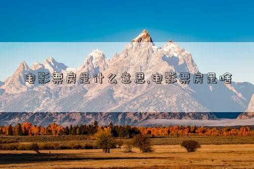 电影票房是什么意思,电影票房是啥