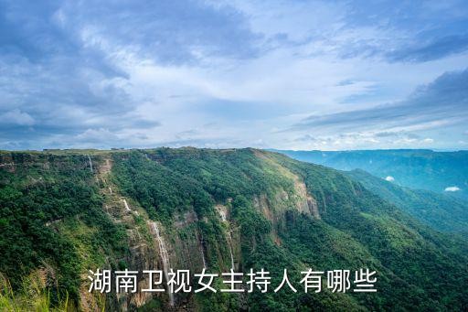 湖南卫视女主持人有哪些