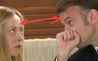 G7峰会上梅洛尼与马克龙窃窃私语，意大利总理吃惊翻白眼