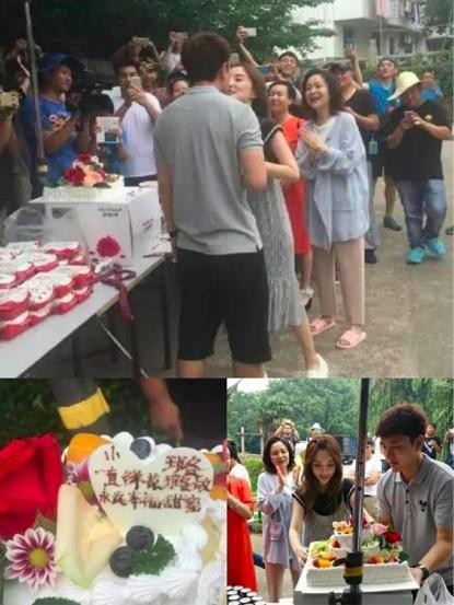 对明星夫妻或者情侣来说，去对方剧组探班时是一件很幸福的事吧！