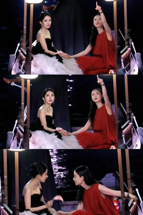 杨幂倪妮互动瞬间