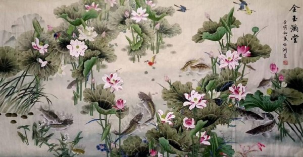 曹伯洲画作介绍《金玉满堂》