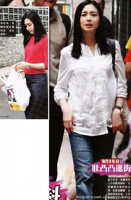 天王刘德华妻子朱丽倩怀孕大肚照首度曝光（图）