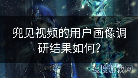 兜见视频的用户画像调研结果如何？