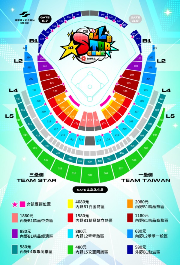 2025中職明星賽票價