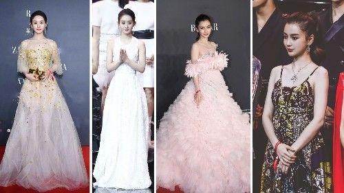 明星慈善夜不争C位，赵丽颖与baby礼服引网友注意，穿啥都好看