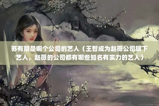 苏有朋是哪个公司的艺人（王智成为赵薇公司旗下艺人，赵薇的公司都有哪些知名有实力的艺人）