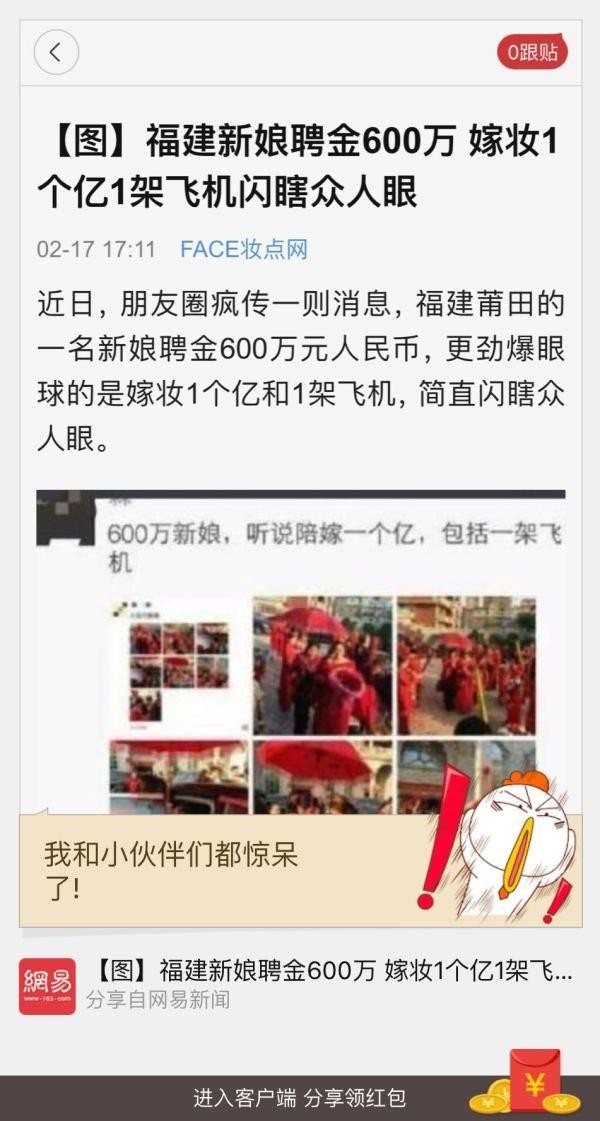 福建结婚女方陪嫁礼金【婚礼纪】