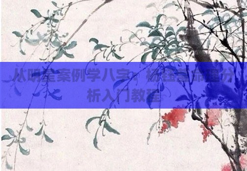从明星案例学八字:杨钰莹命理分析入门教程