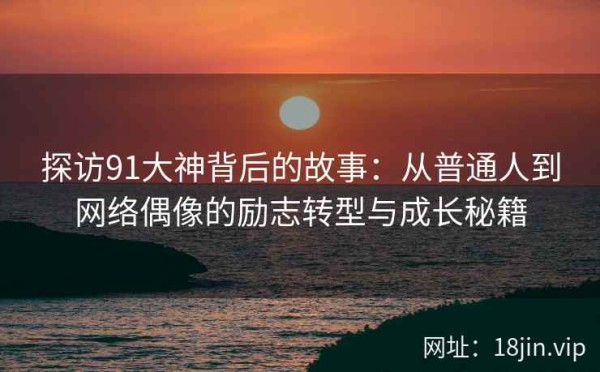 探访91大神背后的故事：从普通人到网络偶像的励志转型与成长秘籍