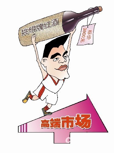 　　图说：姚明牌葡萄酒