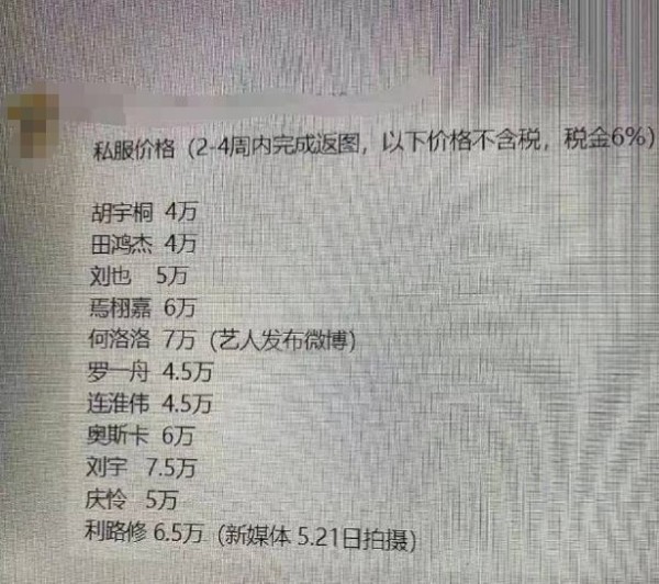 钱真好赚！网曝明星穿衣推广费 小爱豆一次都能赚7万