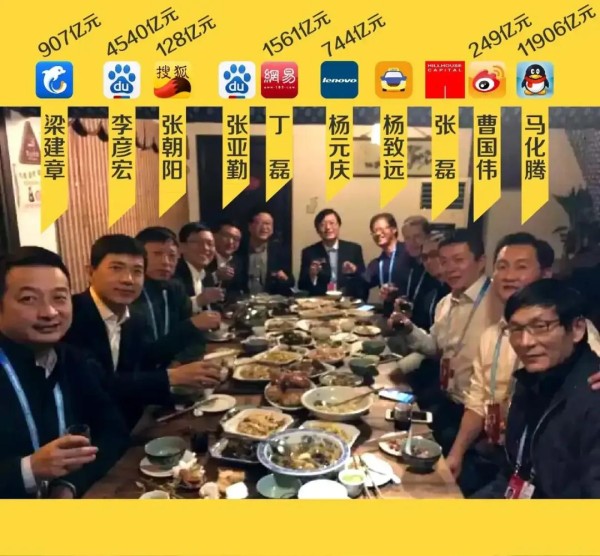 1张国内富豪聚会照曝光：圈子不同，不必硬融