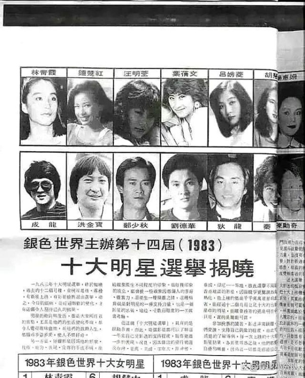 最红明星排行榜成龙红了四十多年...@娱记小分队的动态