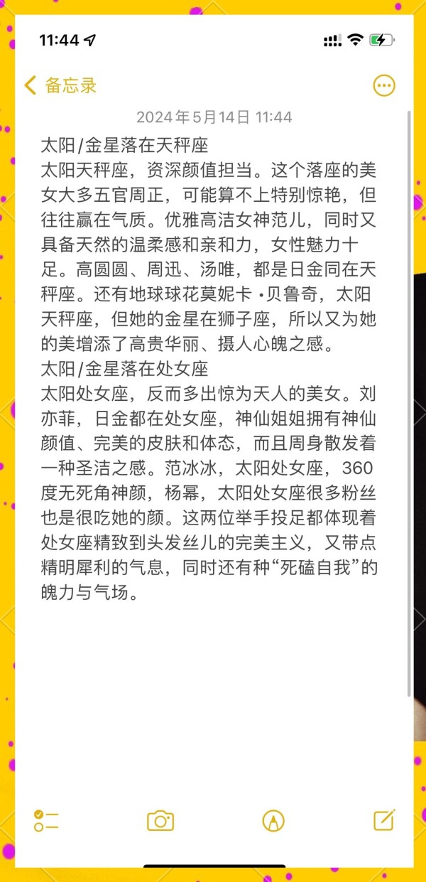 星盘中的美人配置：太阳与金星的力量