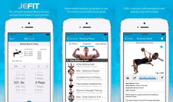 jefit 健身APP適合所有族群的人使用，尤其推薦給健身新手