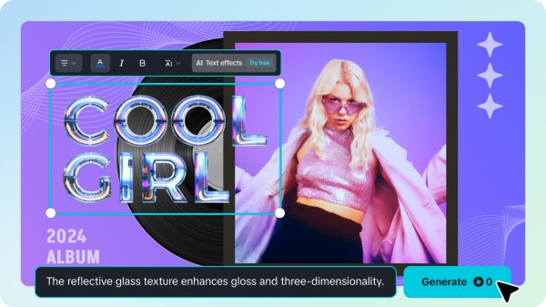 Personalize your music cover with simple text