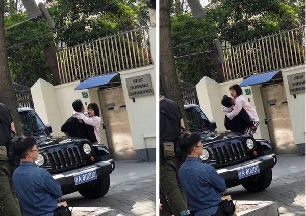 杨紫当街熊抱李现 树袋熊似的挂在他身上…