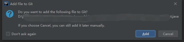 Idea中使用Git管理时，新建文件自动add（摆脱弹框提示）