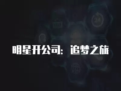 明星开公司:追梦之旅