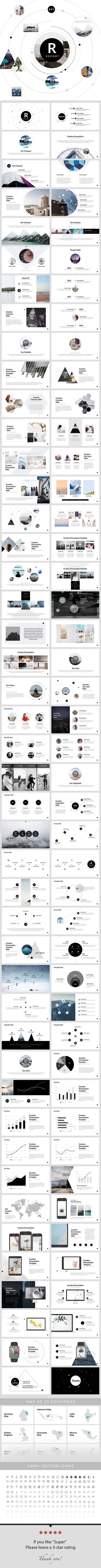 Report - PowerPoint #Presentation Template - Creative #PowerPoint #Templates Download here: https://graphicriver.net/item/report-powerpoint-presentation-template/19510099?ref=alena994