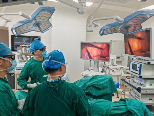 裸眼3D腹腔镜手术。受访者供图