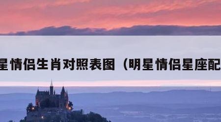 明星情侣生肖对照表图（明星情侣星座配对）