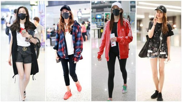 女星机场照：孙俪、关晓彤、杨幂等有人朴素有人潮，而她摆拍出位