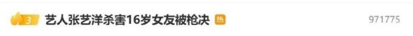 艺人张艺洋，杀害16岁女友被枪决，网友深扒其演艺经历