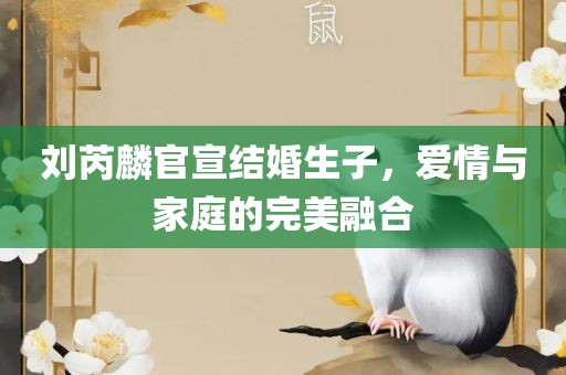 刘芮麟官宣结婚生子，爱情与家庭的完美融合