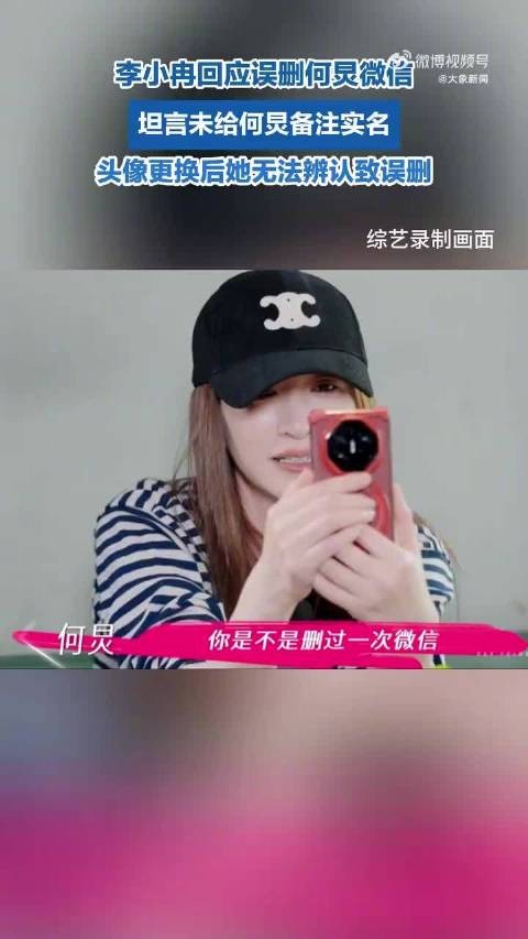 李小冉回应误删何炅微信原因