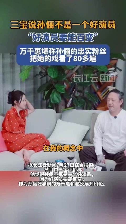 三宝说孙俪不是一个好演员
