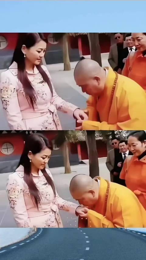 释永信2008年向李湘行吻手礼引争议