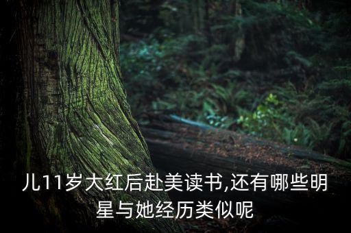 儿11岁大红后赴美读书,还有哪些明星与她经历类似呢