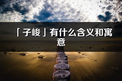 「子峻」有什么含义和寓意_子峻名字的出处与意思