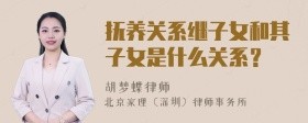 抚养关系继子女和其子女是什么关系?