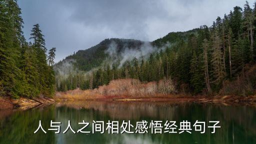 人与人之间相处感悟经典句子