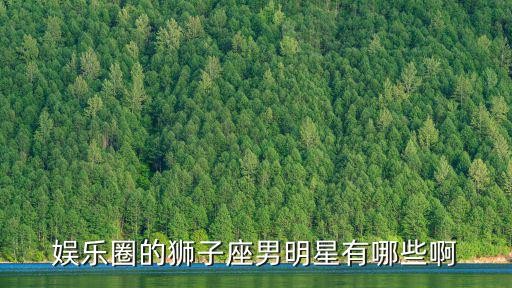 娱乐圈的狮子座男明星有哪些啊